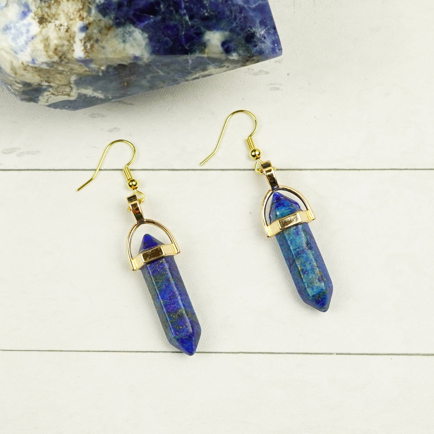A Calm Head Lapis Lazuli Earrings