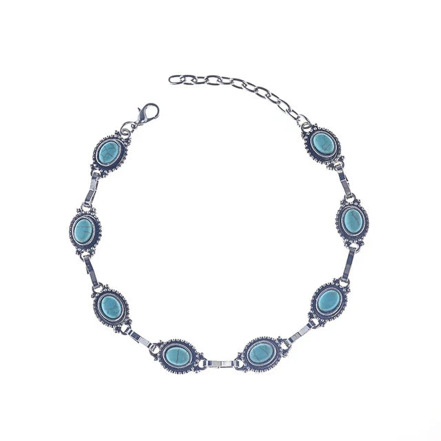 Timeless Elegance Blue Turquoise Anklet