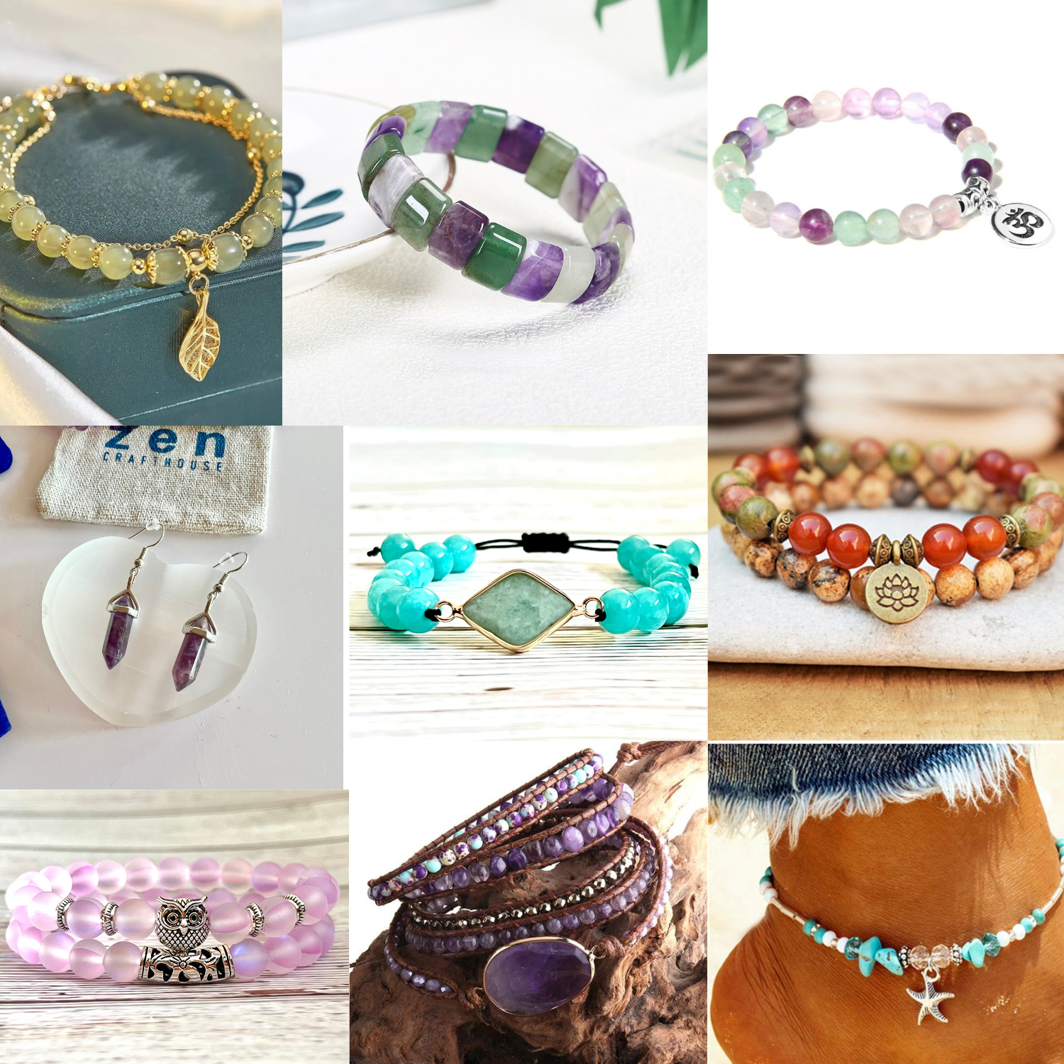 Chakra Healing Program: Monthly Crystal Jewelry & Essential Oils (Throat Chakra)