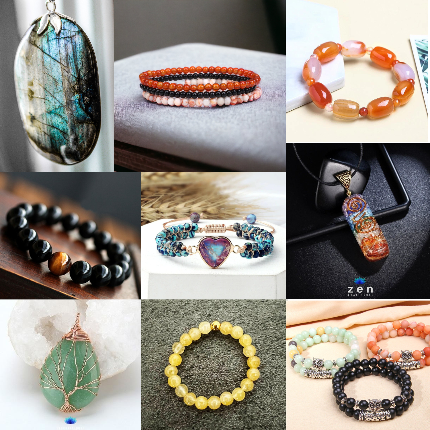 Chakra Healing Program: Monthly Crystal Jewelry & Essential Oils (Throat Chakra)