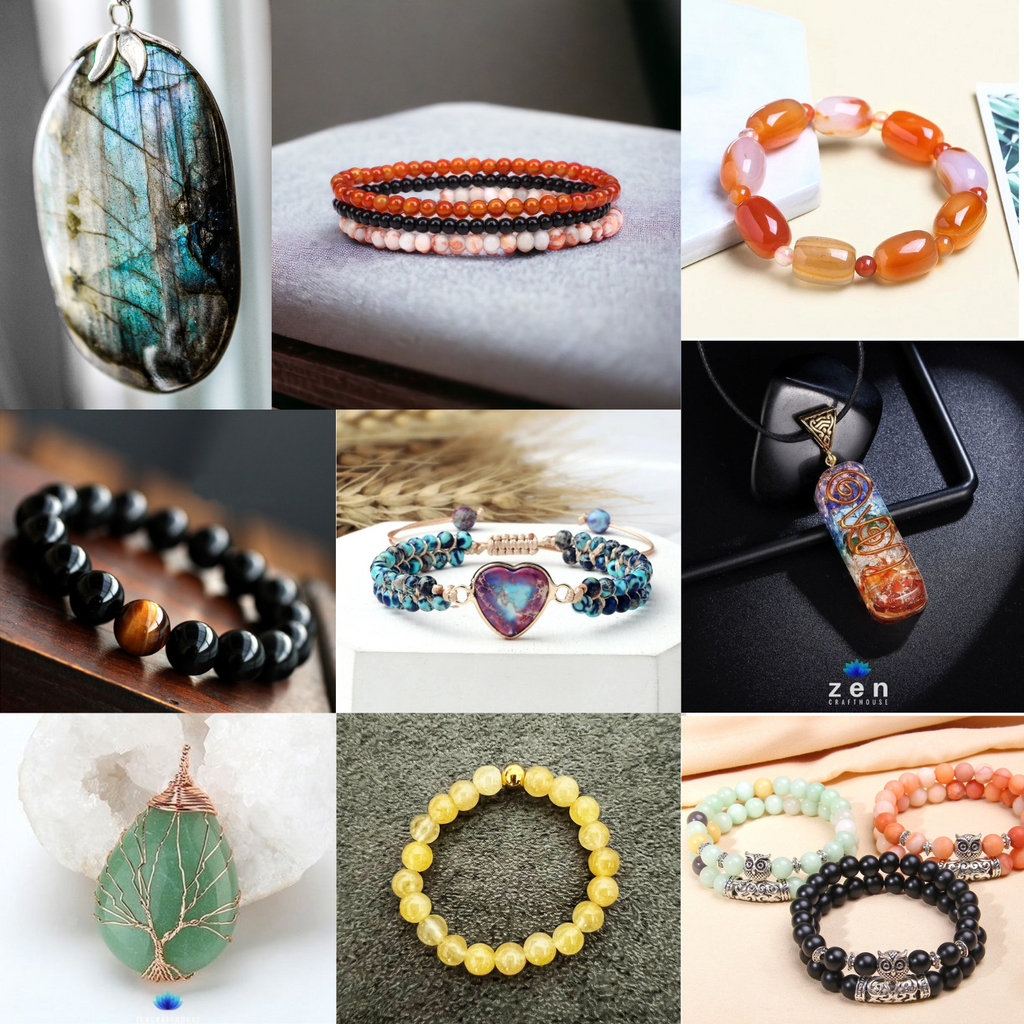 Chakra Healing Program: Monthly Crystal Jewelry & Essential Oils (Solar Plexus Chakra)