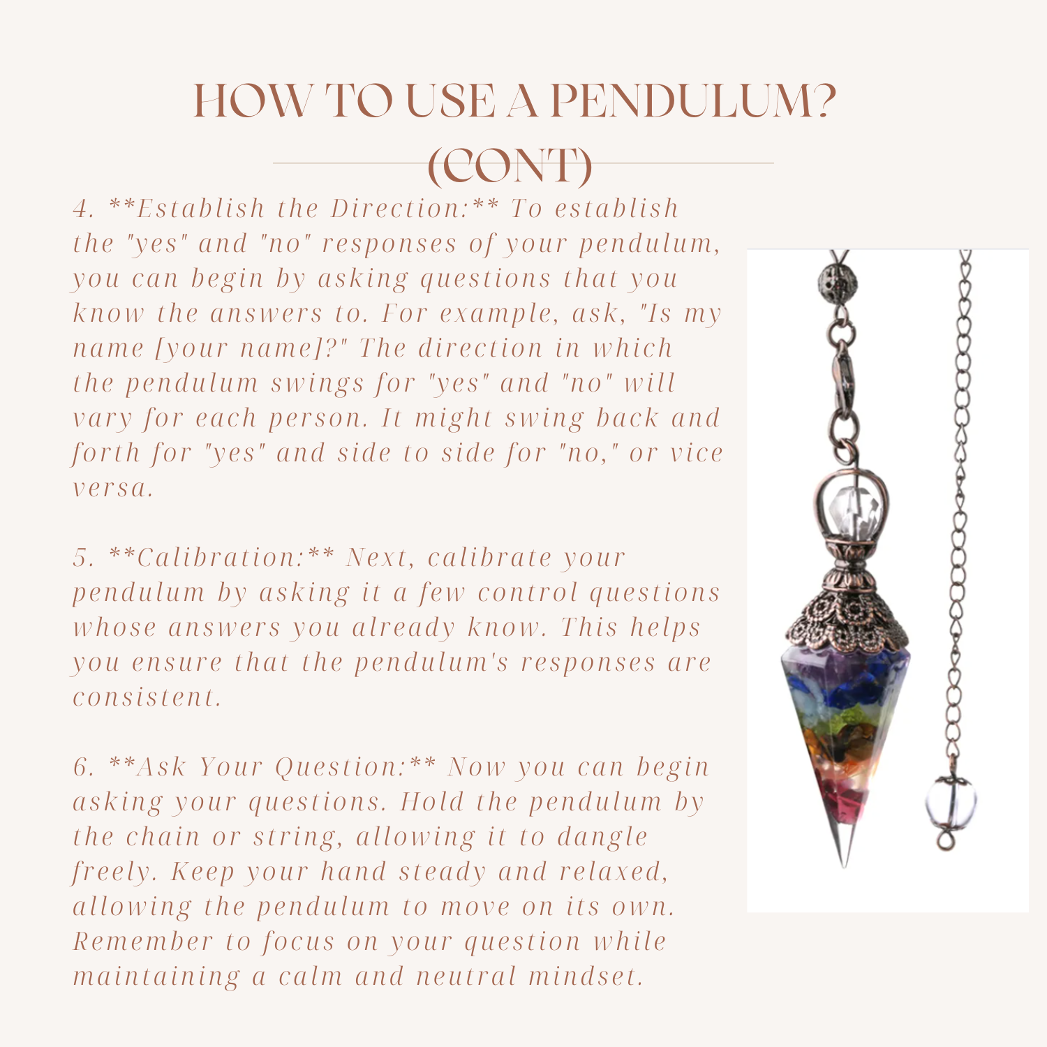 Illuminating Intuition Crystal Pendulum