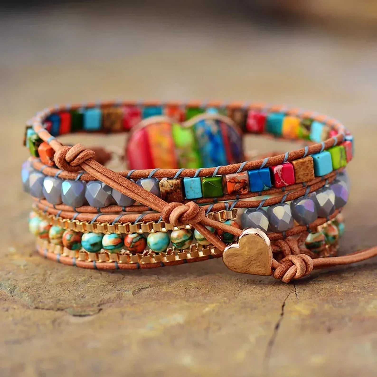 Chakras Love & Positivity Jasper Bracelet