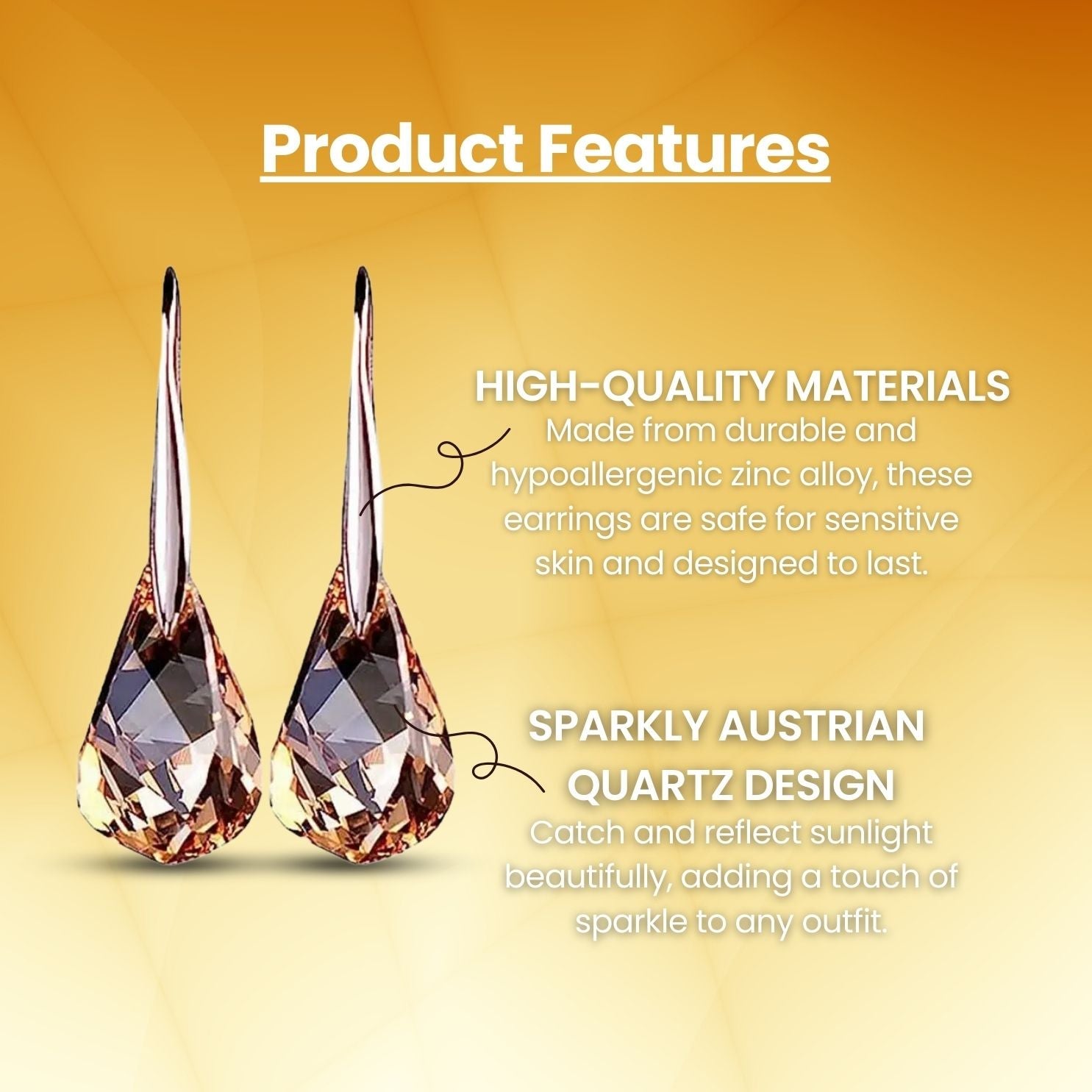 Austrian Quartz Radiance Weight Loss Earrings