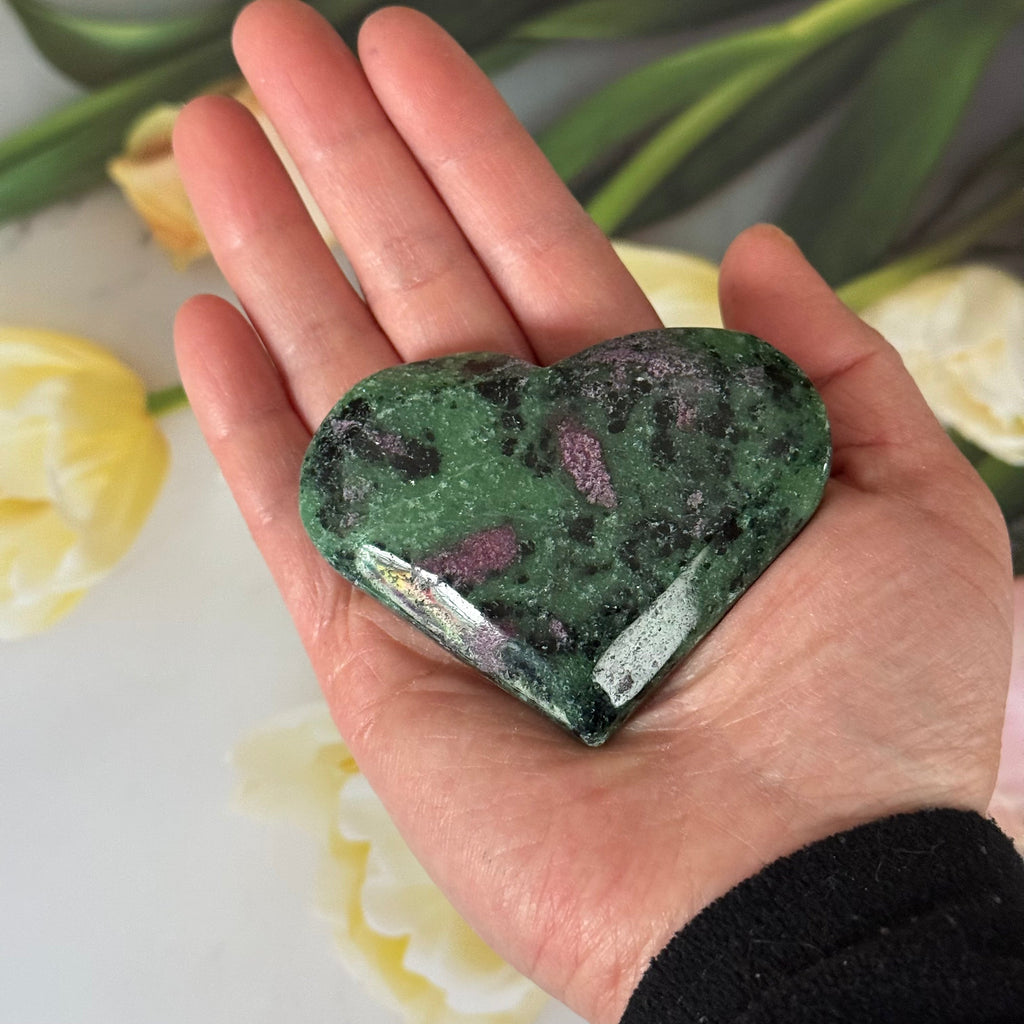 Ruby in Zoisite Emotional Healing Crystal Heart