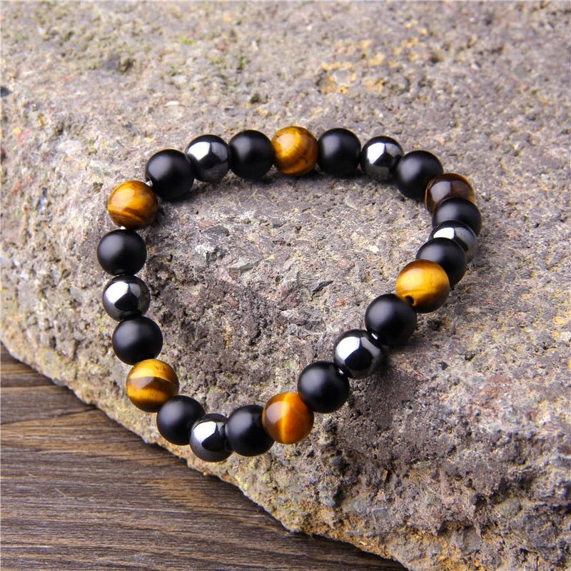 Triple Protection Natural Stone Bracelet