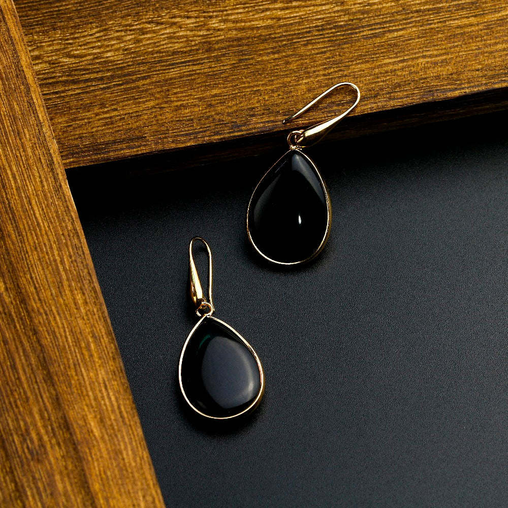 Black Onyx Protection Earrings
