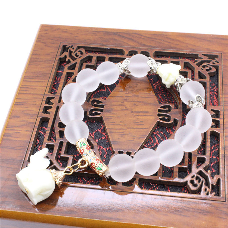 Natural Opal beads bracelets - Loving Elephant Charm