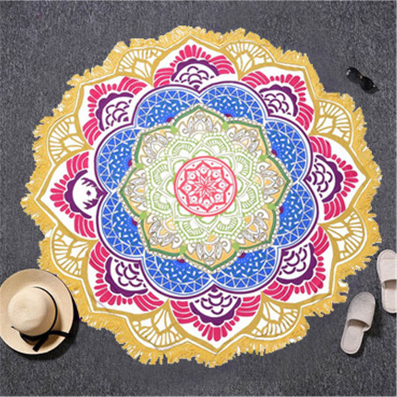 Indian Lotus Mandala Beach Towel/Tapestry - 6 Colors