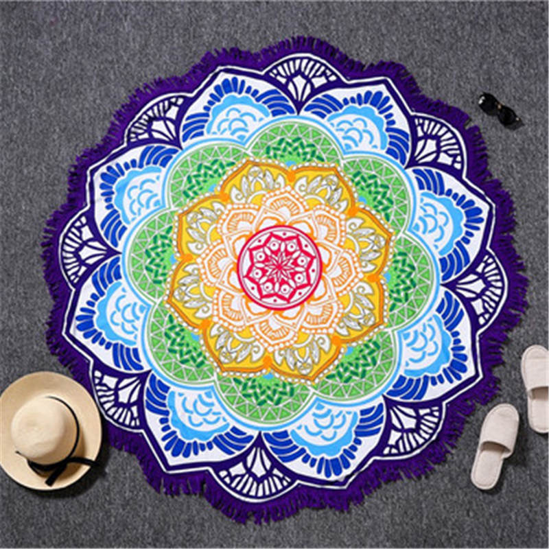 Indian Lotus Mandala Beach Towel/Tapestry - 6 Colors