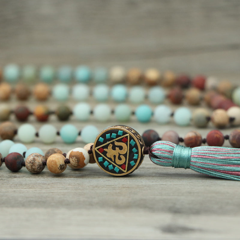 Triple Stone Mindfulness Buddhist Mala