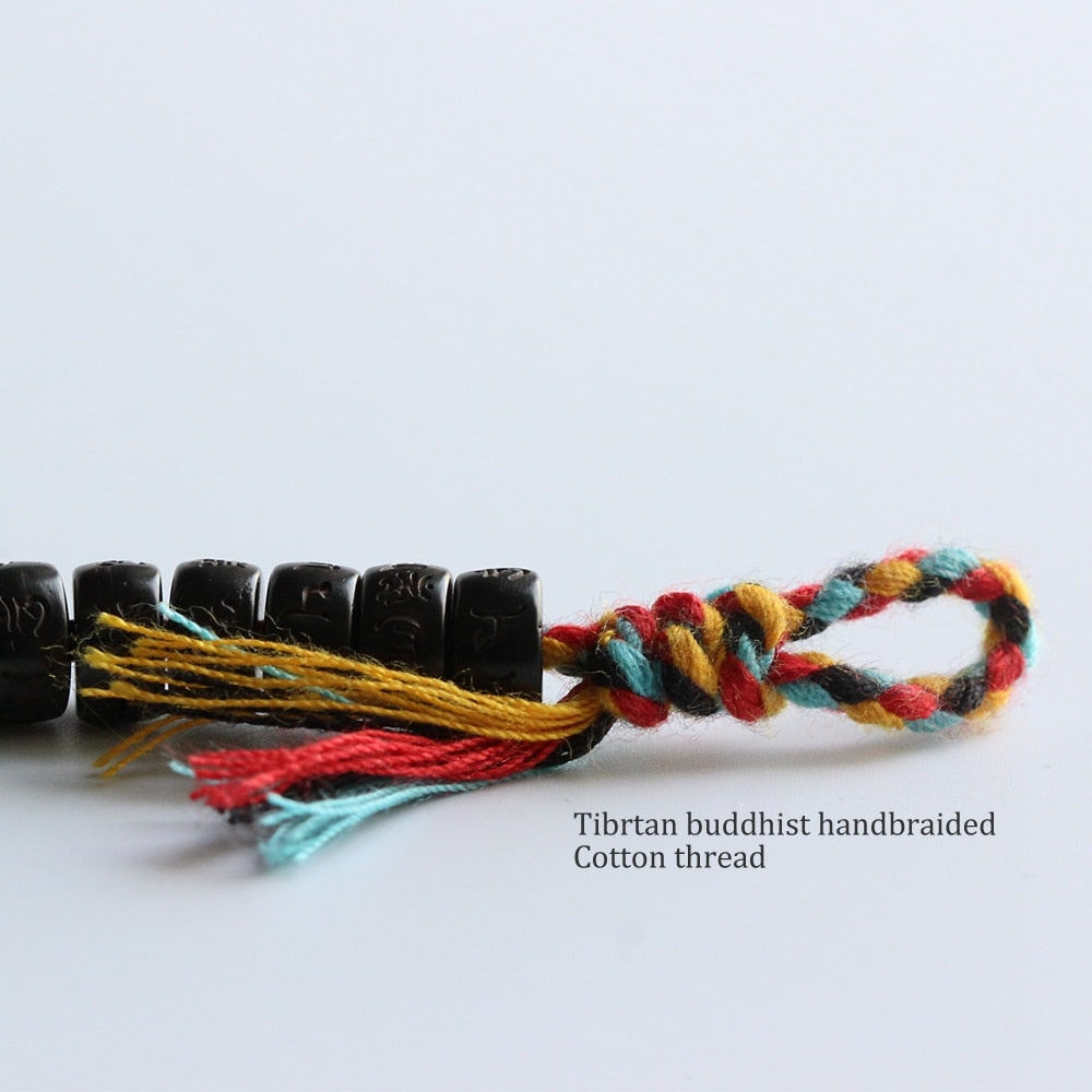 Buddha words carved Bracelet - Clear mind transforming