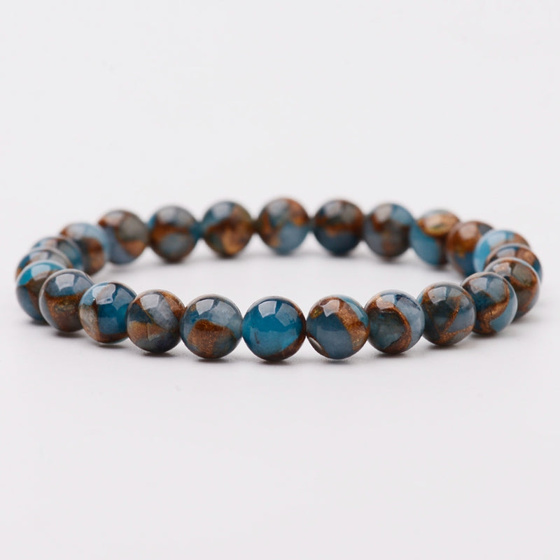 Blue Apatite & Brown Jasper Bone Support & Weight Loss Bracelet