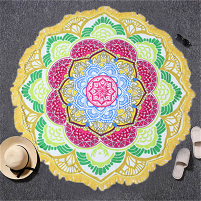 Indian Lotus Mandala Beach Towel/Tapestry - 6 Colors