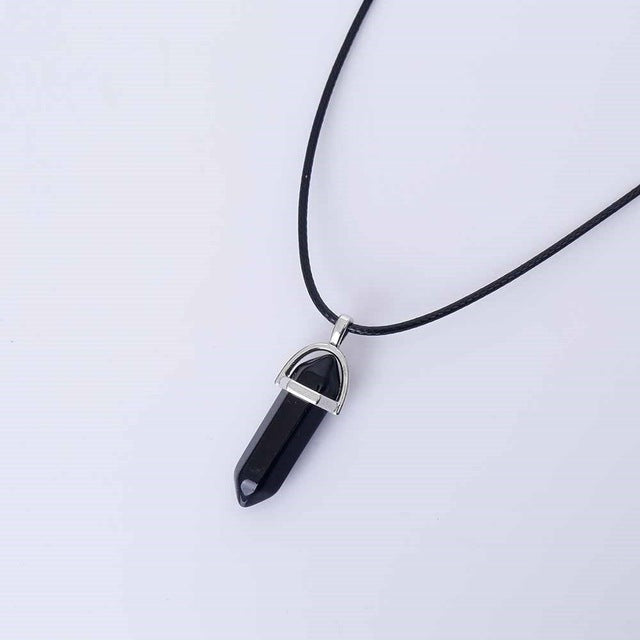 Hexagon Natural Stone Pendant [9 stone options]