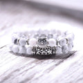 White Turquoise Relaxation Bracelet - Men's Size (8)