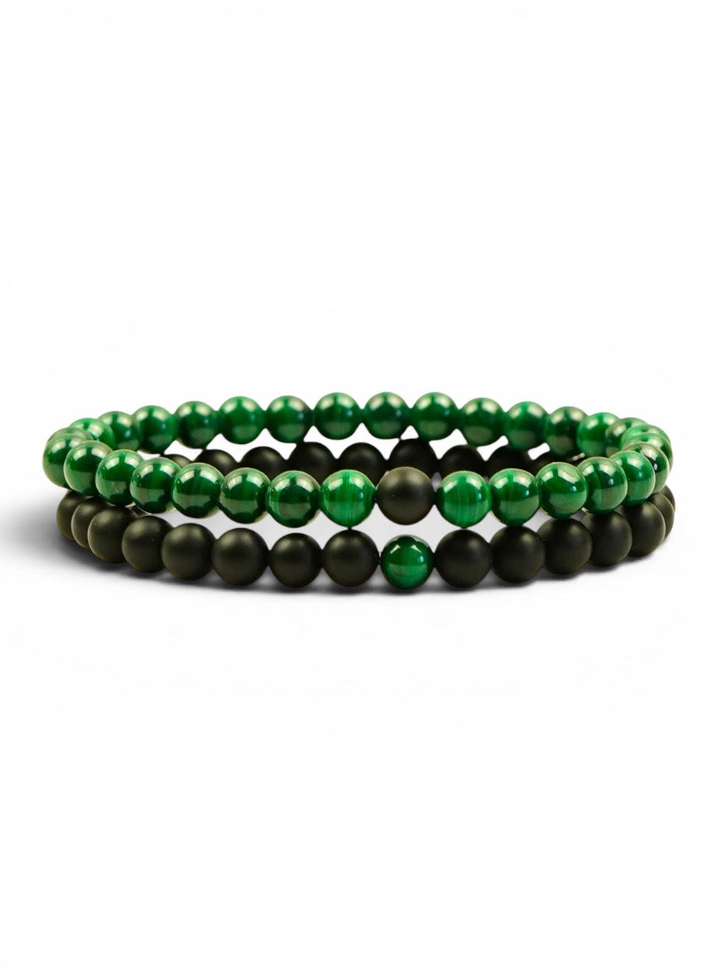 Emotional Balance & Protection Malachite & Black Onyx Bracelets