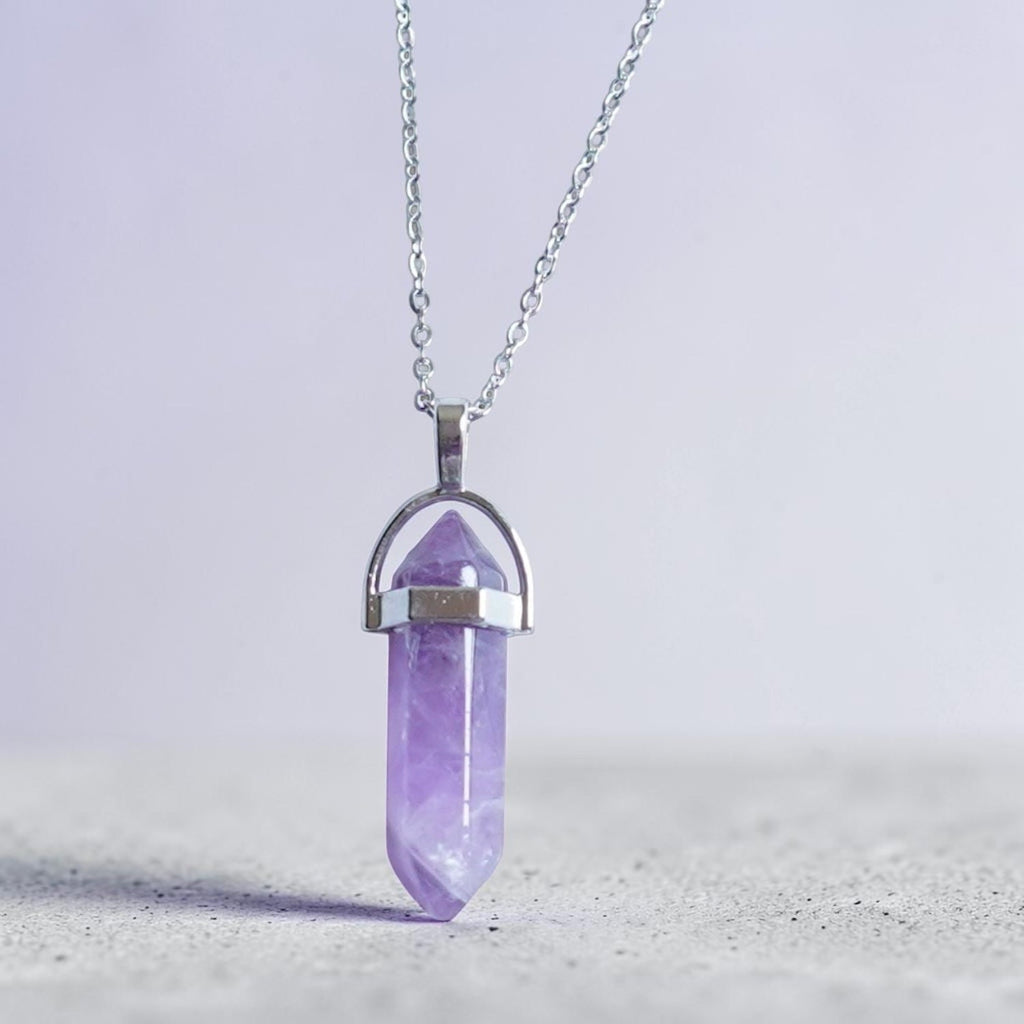 Calm & Clarity Natural Amethyst  Hexagon Necklace