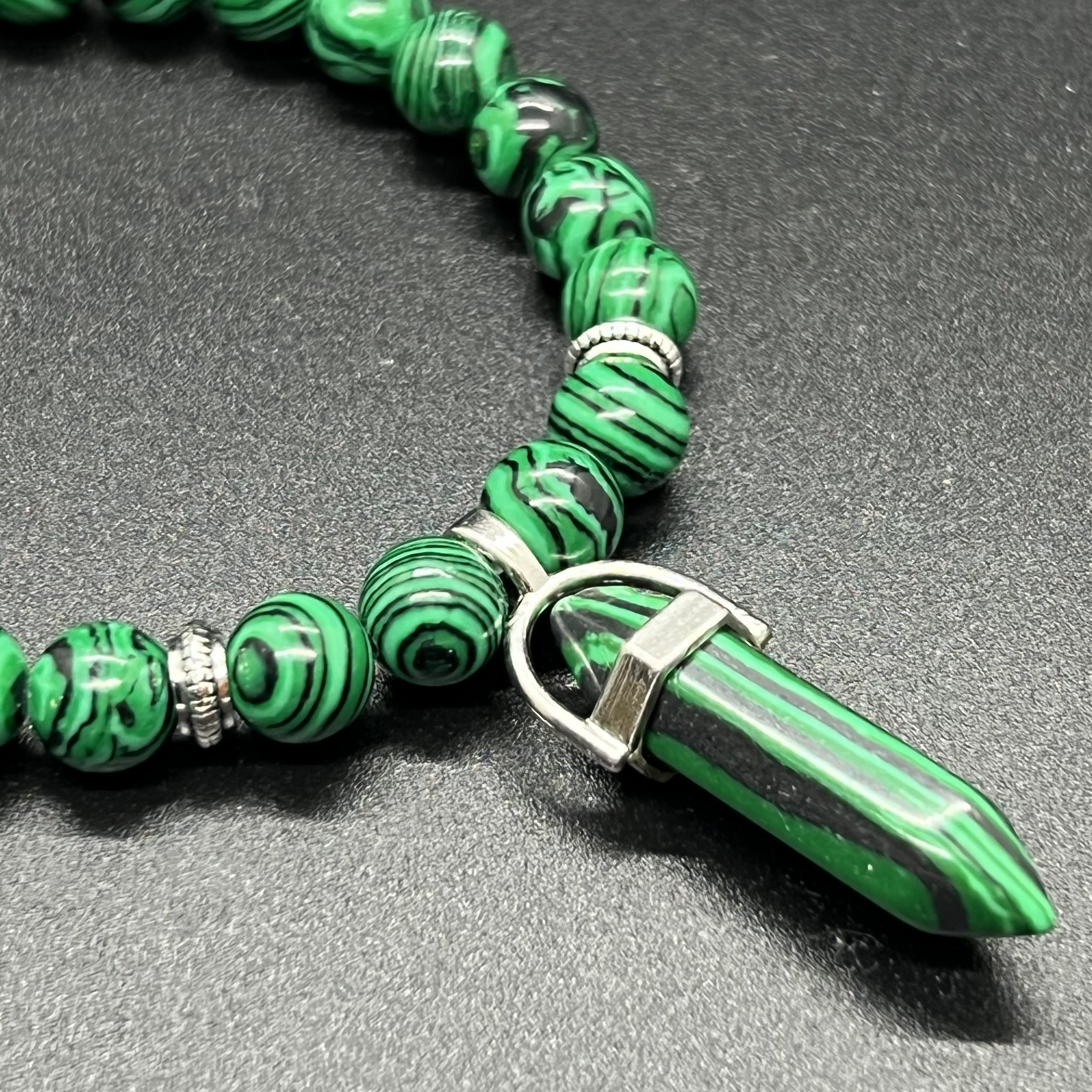 Malachite Stress Relief Chakra Point Bracelet