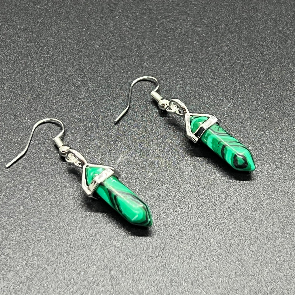 Malachite Chakra Point Peaceful Earrings