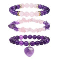 Amethyst and Rose Quartz Beauty Trio (Set Of 3)
