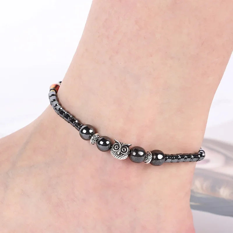 Health Magnetic Pain Relief Hematite Anklet