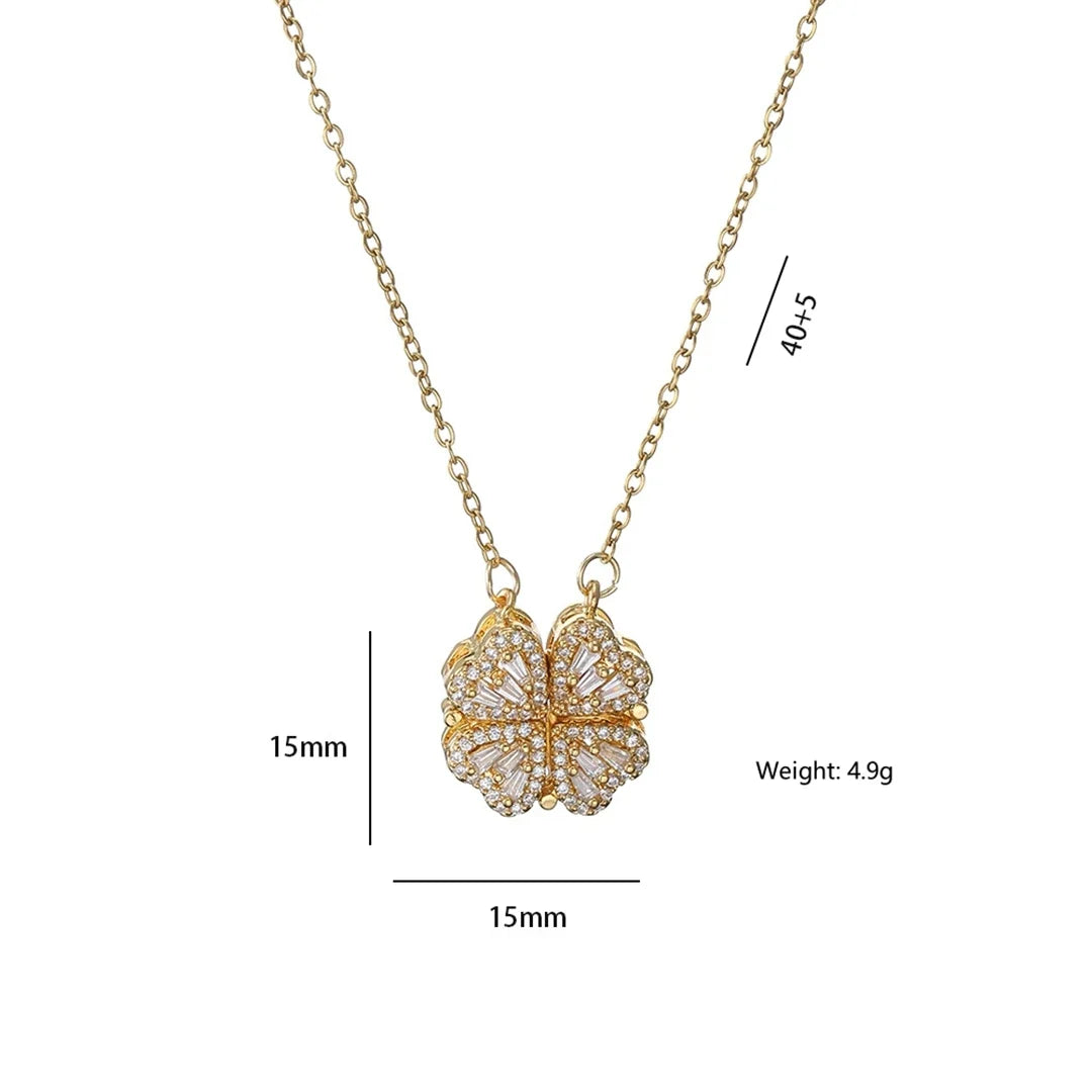Four-Leaf Clover Heart Necklace (33 Styles)