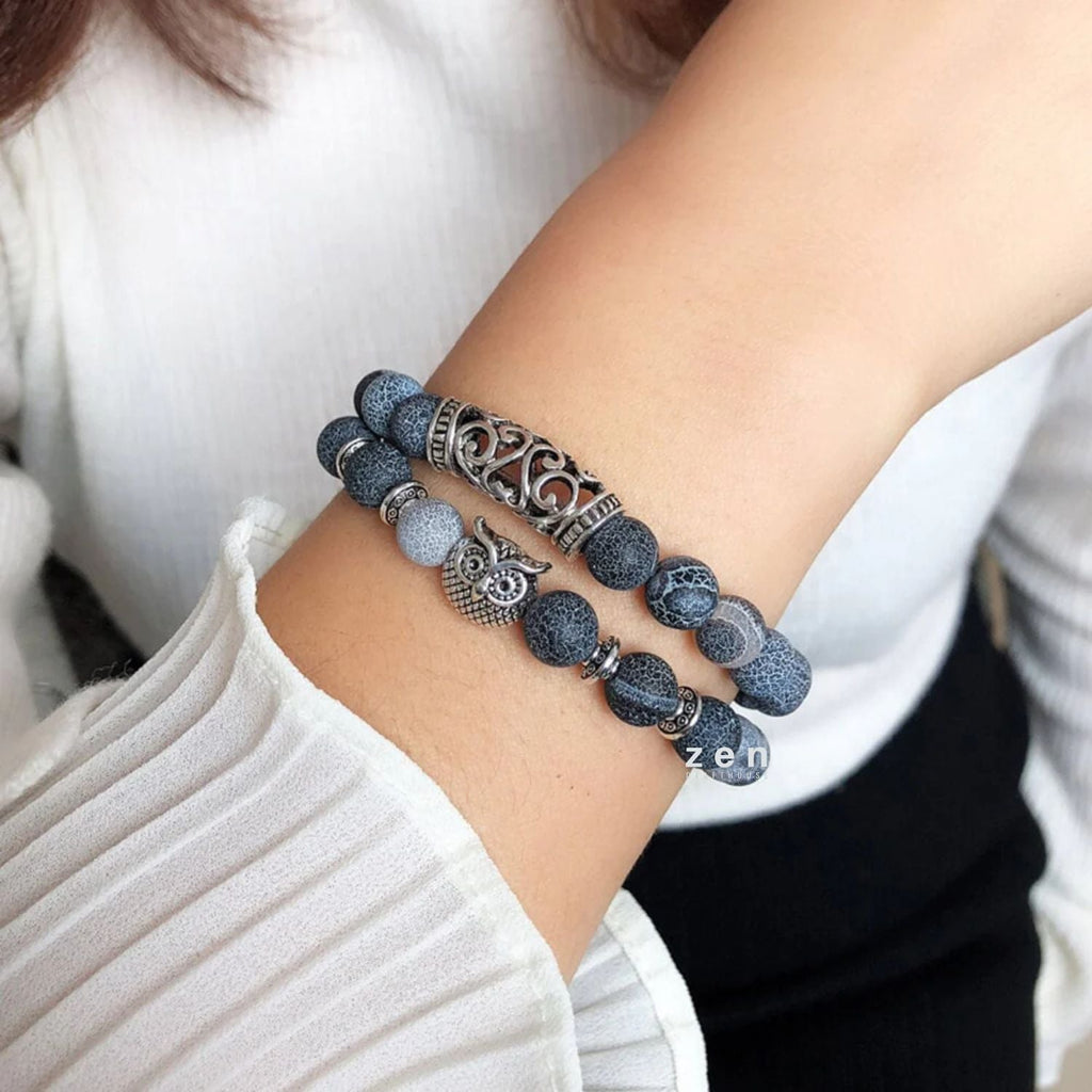 Weathered Agate Calm Energy Crystal Bracelet