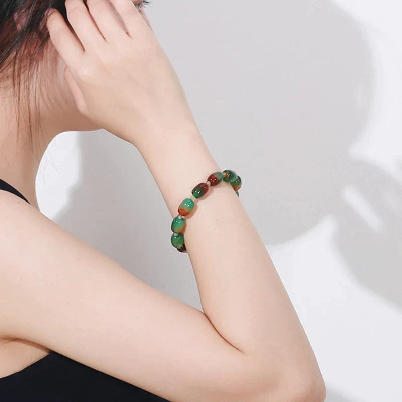 Peacock Agate Uplifting Sadness Bracelet