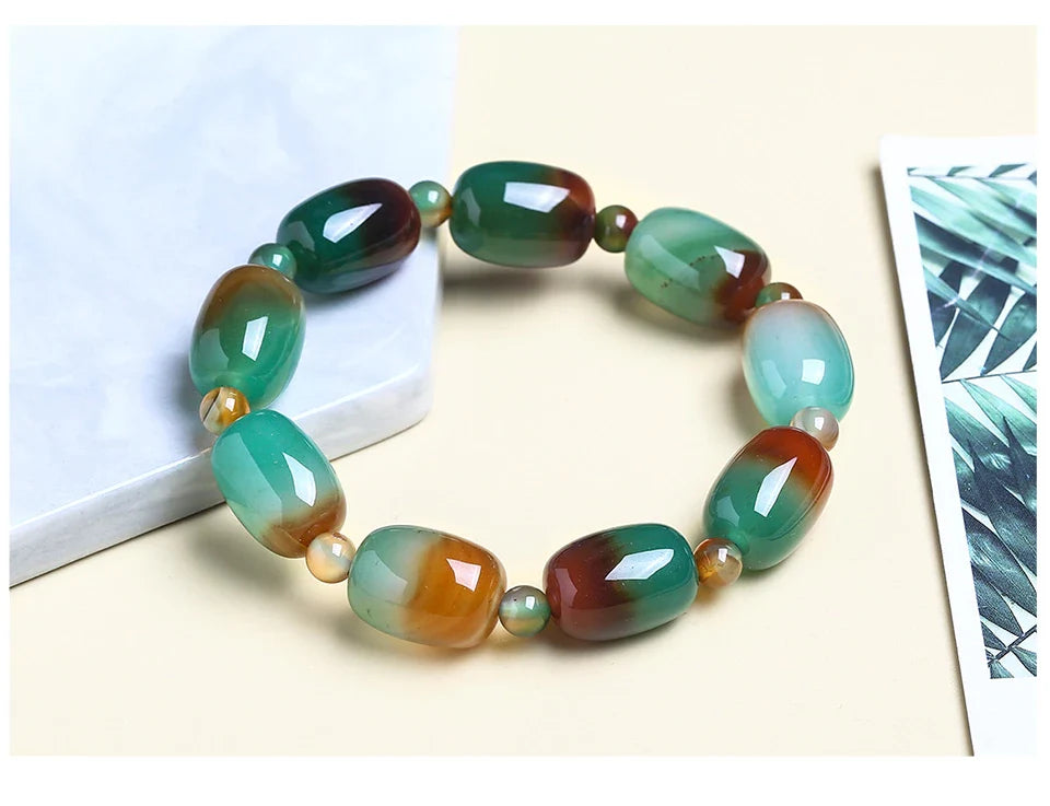 Peacock Agate Uplifting Sadness Bracelet