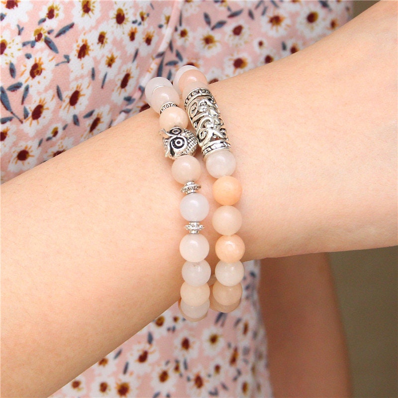 Peach Aventurine Light Energy Crystal Bracelet