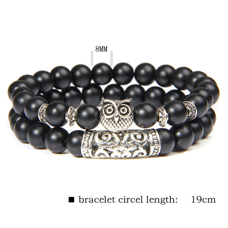 Matte Onyx Will Power Energy Crystal Bracelet