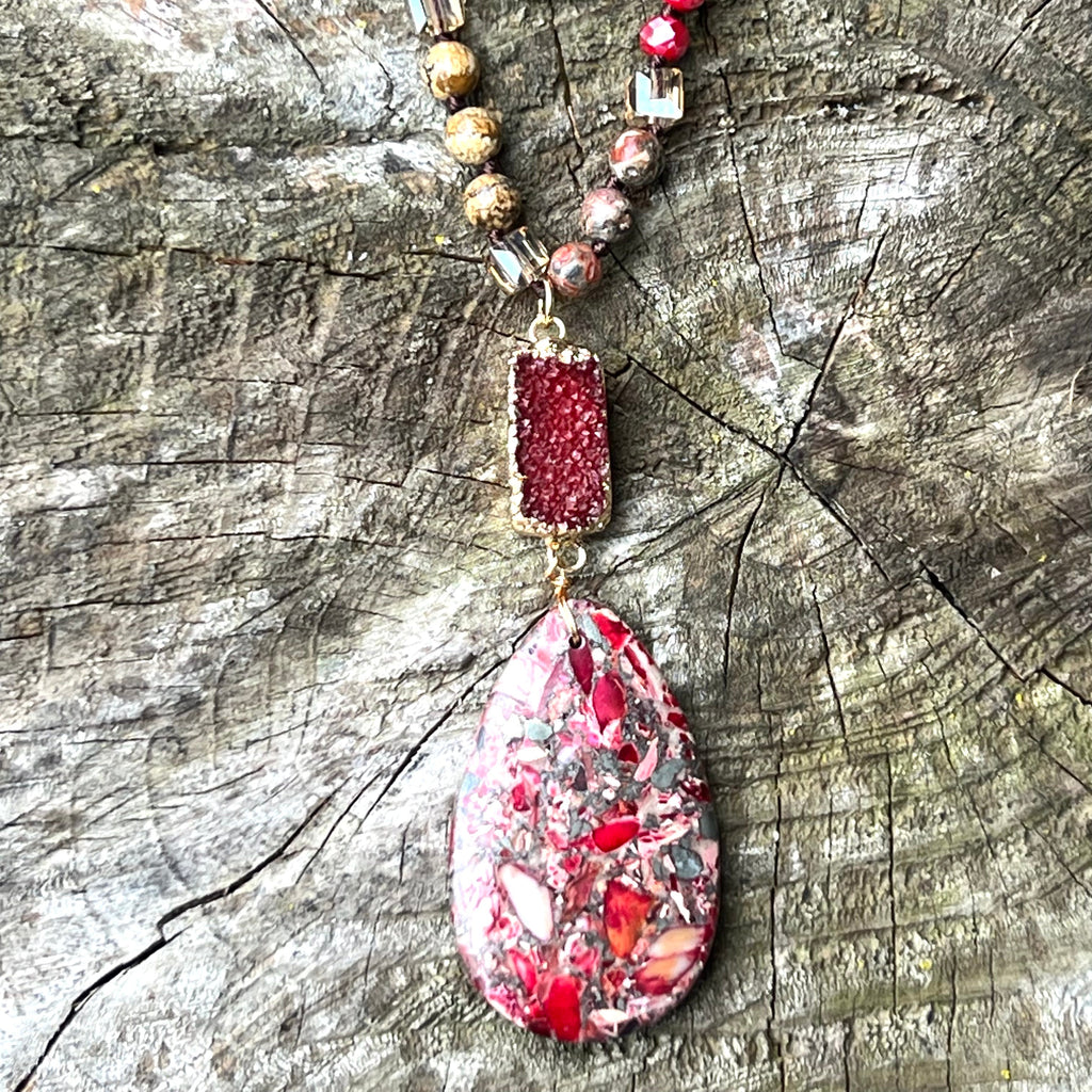 Red Imperial Jasper Passion & Protection Necklace