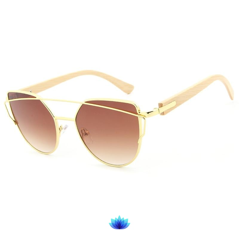 Cat Eye Bamboo Sunglasses