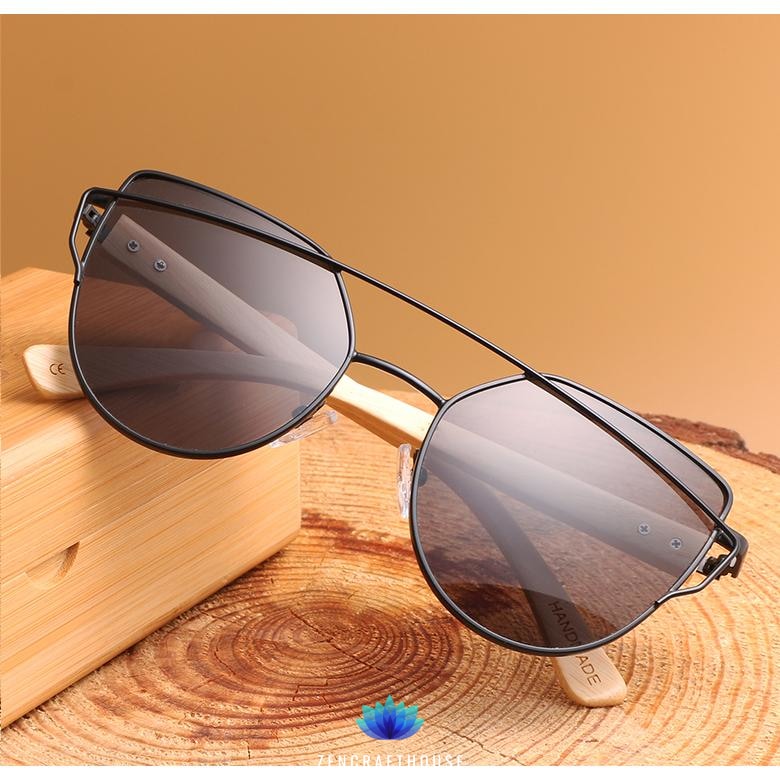 Cat Eye Bamboo Sunglasses