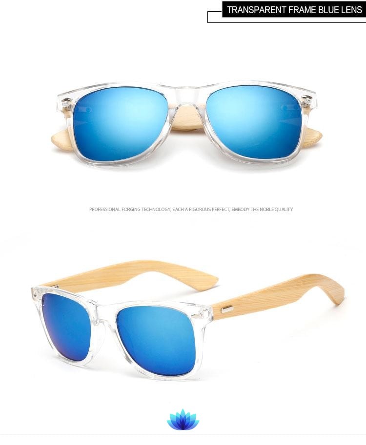 Retro Wood Frame Sunglasses