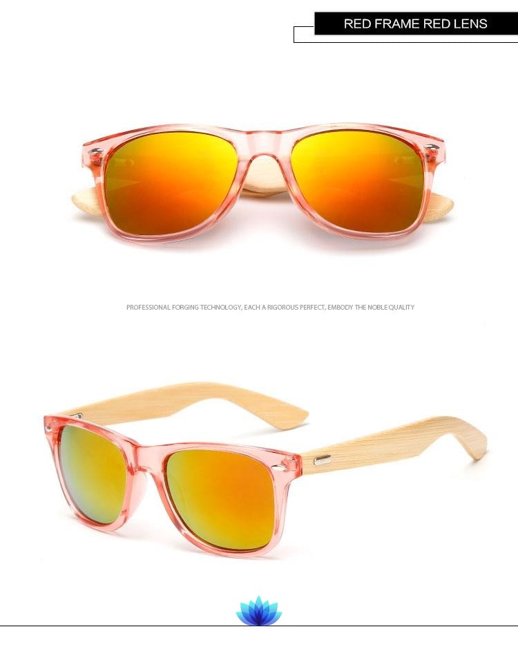 Retro Wood Frame Sunglasses